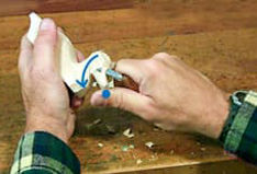 Carving with a knife